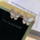 Van Cleef & Arpels Two Butterfly Pendant Mother-of-pearl With Diamond in Rose Gold