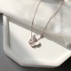 Van Cleef & Arpels Two Butterfly Pendant Mother-of-pearl With Diamond in Rose Gold