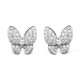 Van Cleef & Arpels Two Butterfly Pendant With Diamonds White Gold