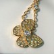 Van Cleef & Arpels Two Butterfly Pendant With Diamonds Yellow Gold