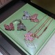 Van Cleef & Arpels Two Butterfly Pendant With Diamonds Pink