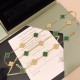 Van Cleef & Arpels Vintage Alhambra Necklace, 10 Motifs With Pave Diamonds And Mother-of-pearl