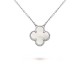 Van Cleef & Arpels Vintage Alhambra Necklace in White