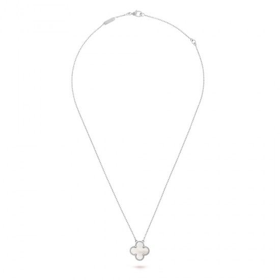 Van Cleef & Arpels Vintage Alhambra Necklace in White