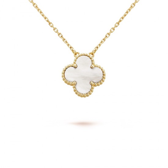 Van Cleef & Arpels Vintage Alhambra Necklace in White