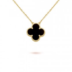 Van Cleef & Arpels Vintage Alhambra Necklace in Black