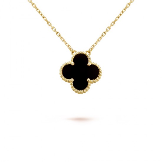 Van Cleef & Arpels Vintage Alhambra Necklace in Black