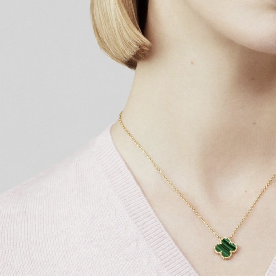 Van Cleef & Arpels Vintage Alhambra Necklace in Green