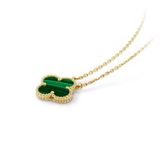 Van Cleef & Arpels Vintage Alhambra Necklace in Green