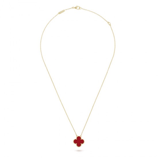 Van Cleef & Arpels Vintage Alhambra Necklace in Red