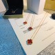 Van Cleef & Arpels Vintage Alhambra Necklace in Red