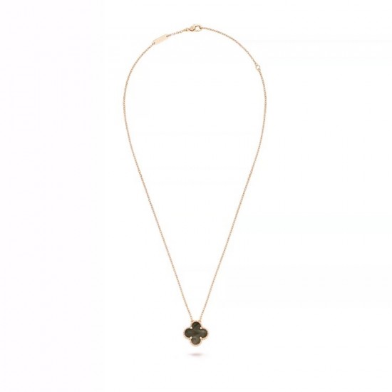 Van Cleef & Arpels Vintage Alhambra Necklace in Grey