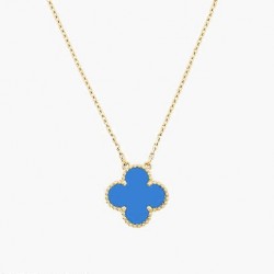 Van Cleef & Arpels Vintage Alhambra Necklace in Blue