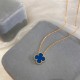 Van Cleef & Arpels Vintage Alhambra Necklace in Blue