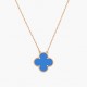 Van Cleef & Arpels Vintage Alhambra Necklace in Blue