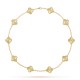 Van Cleef & Arpels Vintage Alhambra Necklace, 10 Motifs Guilloche in Yellow Gold