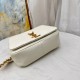 YSL Jamie 4.3 Small Quilted Leather Shoulder Bag in White