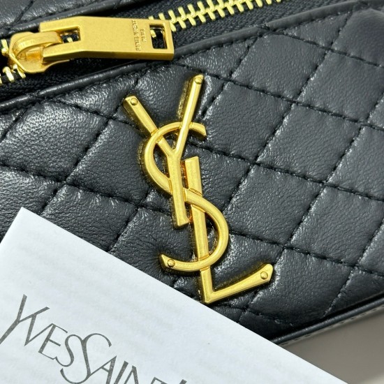 YSL Women's Black Gaby Quilted Leather Bag