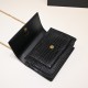 YSL Sunset Monogram Croc-Embossed Leather Shoulder Bag