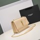 YSL Sunset Crossbody Bag in Beige Smooth Leather