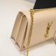 YSL Sunset Crossbody Bag in Beige Smooth Leather