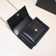 YSL Sunset Crossbody Bag in Black Smooth Leather